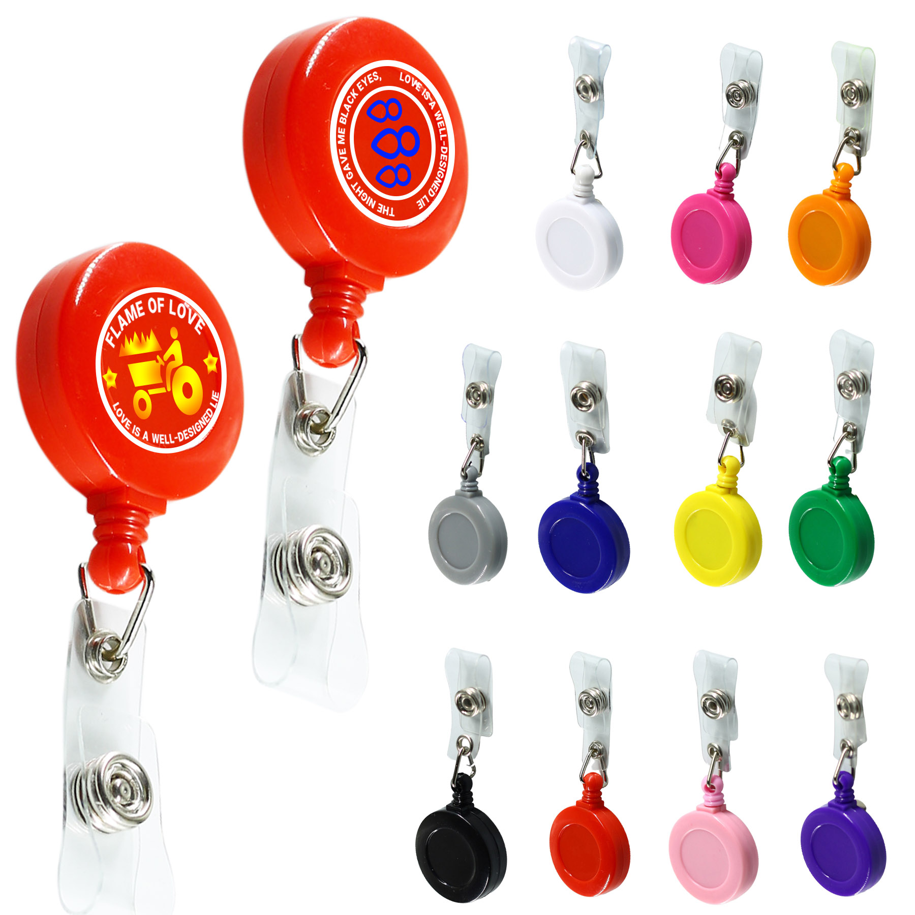 FlyFlyPromos - Retractable Badge Holder With Clip Image 1 - Promotional Product